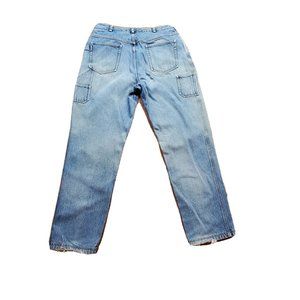 Duluth Trading Co Vintage Carpenter Jeans Size 14 x 33 Blue Denim womens